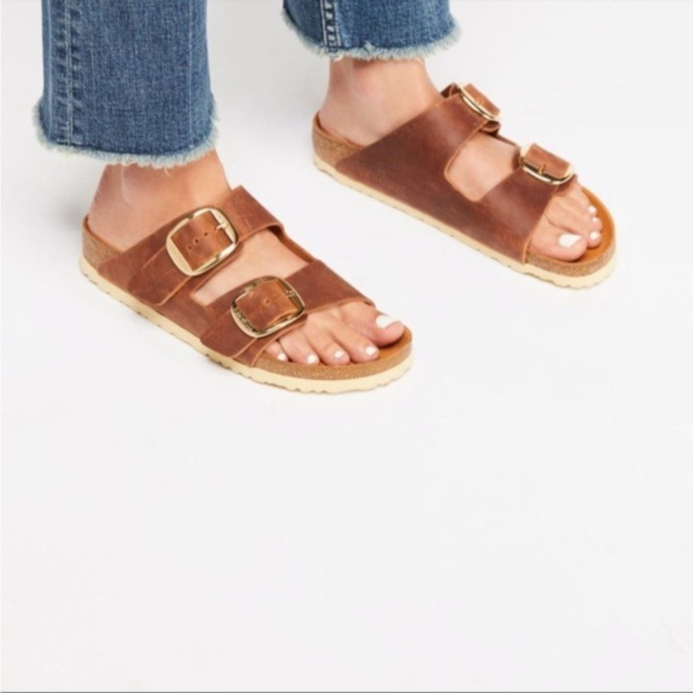 Birkenstock Arizona Big Buckle Oiled Leather Cognac (39)